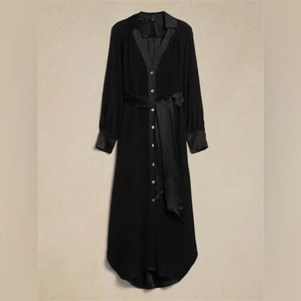 Banana Republic - Felisa Midi Shirtdress (Black)